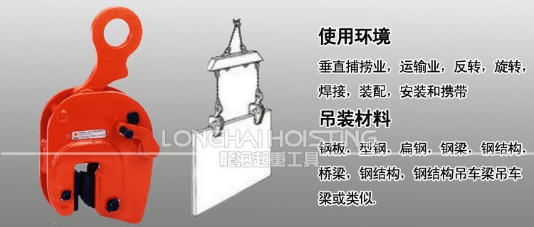 NNE豎吊無(wú)傷鋼板夾具使用案例