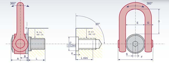 DSS+C盧森堡旋轉吊環尺寸