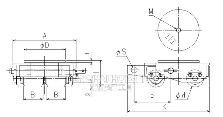 日本TIRROLLER WRS-U低型轉向搬運小坦克尺寸